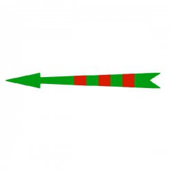 Xplo - Flèche De Marquage Adhésif Vert En Rouge