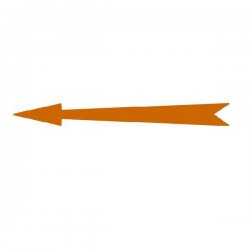 Xplo - flèche marqueur marron autocollante sur fond blanc