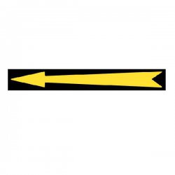 Xplo - flèche marqueur adhésif jaune sur fond noir