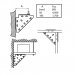 Walraven - supports triangulaires pour rails de montage BIS, WM0 - 30 - 660 3 010