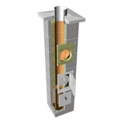 Tona - un système de cheminée à trois couches avec isolation et un conteneur de condensat ISO TONAtec
